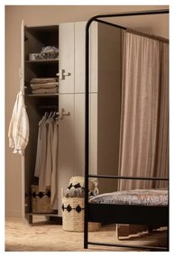 Svetlosivá šatníková skriňa z borovicového dreva 90x210 cm Mees – Basiclabel