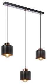Luster na lanku OLENA 3xE27/60W/230V čierna