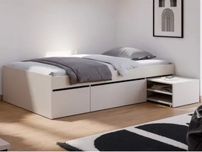 Posteľ s úložnými zásuvkami Assisi 120x200 cm, béžová kašmír%