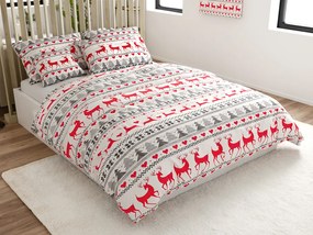 Flanelové obliečky DEER DREAMS biele Rozmer obliečky: 2 ks 70 x 90 cm | 200 x 220 cm