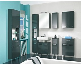 Tmavosivá skrinka pod umývadlo 50x62 cm Set 311 - Pelipal