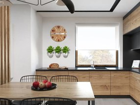 Nástěnné hodiny Oak Luxury hnědé