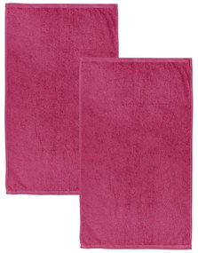 Tmavoružové rýchloschnúce/froté bavlnené osušky v súprave 2 ks 90x140 cm Quick Dry – Catherine Lansfield