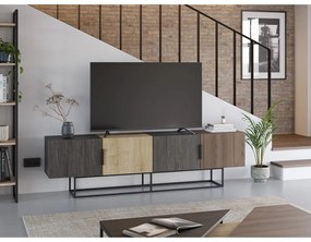 TV stolík v dekore duba v prírodnej farbe 200x55 cm Titan – Marckeric