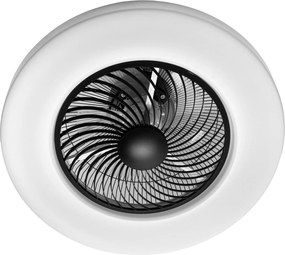 Toolight Toolight, LED stropné svietidlo s ventilátorom APP1552-C, čierna-biela, OSW-05181