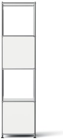 Kovový regál »CN3 Slim Line« s 2 pohyblivými zásuvkami a 1 pohyblivými výklopnými dvierkami, biely