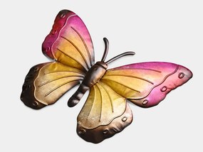 Nástenná kovová dekorácia motýľ BUTTERFLY 30 cm - viac farieb Farba: Fialová