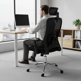 Kancelárska ergonomická stolička Neoseat ZENA — čierna, nosnosť 150 kg