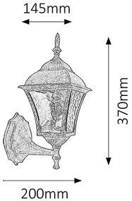RABALUX Vonkajšie nástenné osvetlenie TOSCANA