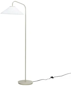 Krémová stojacia lampa so skleneným tienidlom (výška 158 cm) Solid – Hübsch