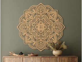 drevko Drevená mandala Šťastie Rozmer obrazu: 115 x 115 cm, Farba dekorácie: Čierna