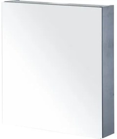 Zrkadlová skrinka Sanox 60 x 13 x 65 cm betón antracitovo sivá 1 dvierka obojstranne zrkadlové