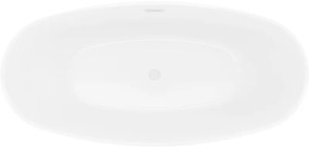 Mexen Lira, voľne stojaca vaňa, vzor, 170 x 80 cm, biela-čierna, przelew biały- 52831708075-20