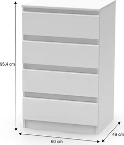 Komoda HANY NEW 014, biela