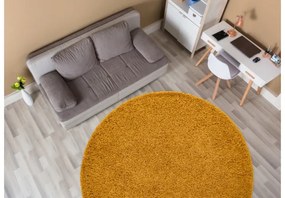 Koberec SOFFI kruh shaggy zlatý
