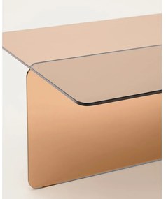 Hnedý sklenený konferenčný stolík 60x120 cm Zaren – Kave Home