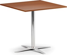 Konferenčný stolík AURA, 60x60 cm, chróm podnož, čerešňa