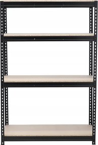 CH 4- policový kovový úložný regál Tosca III. PRO 180 x 120 x 60 cm - čierna