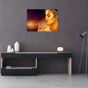 Obraz - Zlatý makeup (70x50 cm)