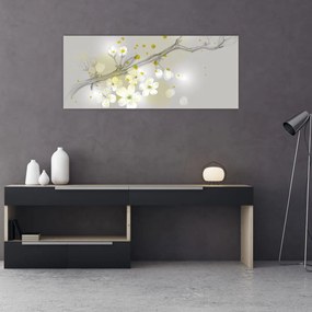 Obraz rozkvitnutej vetvičky (120x50 cm)