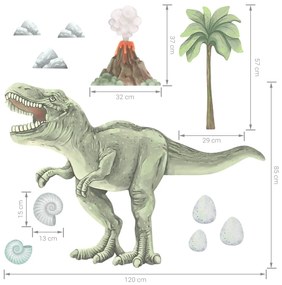 Nástenné samolepky do detskej izby T-REX