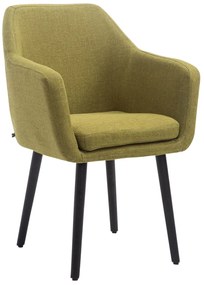 Jedálenská stolička Utrecht látka, nohy čierne - Zelená