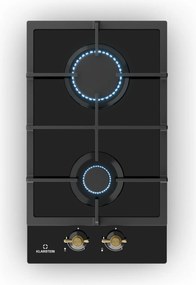 Klarstein Victoria Domino, plynová varná doska, 2 Sabaf horáky, sklokeramika, retro dizajn