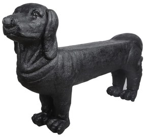 Čierna záhradná lavica Dachshund – Esschert Design