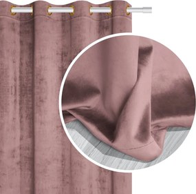 Velúrový záves SOFT VELVET púdrový 140x250 cm