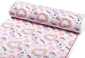 Biante Dekoračný okrúhly obrus PML-037 Ružová cukráreň Ø 110 cm