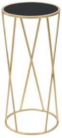 Odkladací stolík v čierno-zlatej farbe Mauro Ferretti Glam Simple, výška 75 cm