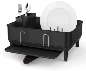 Simplehuman Odkvapkávač na riad Compact, oceľ, plast, FPP, čierna