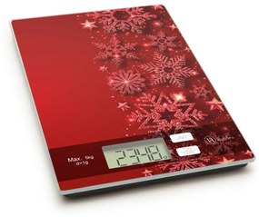 Kuchynská váha - vianočná - červená