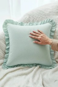 Saténová obliečka na vankúš RUFFY PREMIUM šalviová Rozmer: 70x80 cm