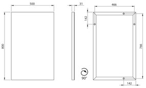 Sapho - Zrkadlo AROWANA 50x80 cm lesklý chróm