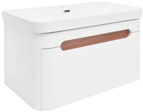 Kúpeľňová skrinka s umývadlom SAT Fusion 77,5x43x45 cm biela matná SATFUSION80WU, 1 ks