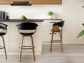 Barová stolička Elynah 75 (čierna). Akcia -17%. Vlastná spoľahlivá doprava až k Vám domov. 1136384