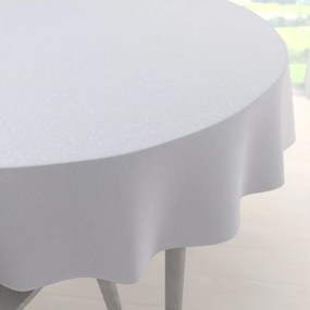 Biante Teflónový okrúhly obrus TF-078 Ornamenty - studená biela Ø 80 cm