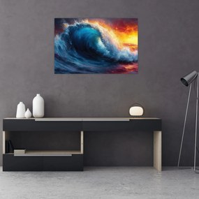 Obraz - Vlna v západu slnka (90x60 cm)