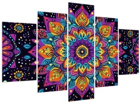 Obraz - Kaleidoskopická mandala (150x105 cm)