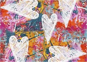 Obraz - Srdce na abstraktnom pozadí (70x50 cm)
