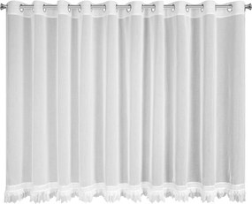 ZÁCLONA NA KRÚŽKOCH KIARA 350X150 CM BIELA