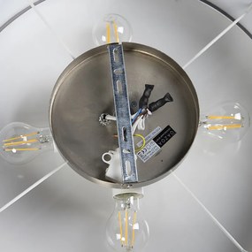 Rustikálne stropné svietidlo sivé 50 cm - Drum