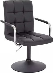 LuxuryForm DESIGN Stolička VERONA na čiernom tanieri - čierna