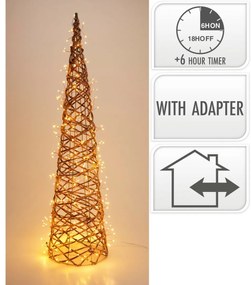 Vonkajšia vianočná dekorácia Svietiaci kužeľ, 80 x 20 cm, 300 LED, teplá biela, 80 cm