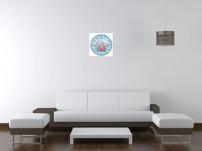 Gario Obraz s hodinami Zaľúbení mackovia Rozmery: 40 x 40 cm