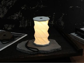 Biela prenosná svetelná dekorácia na USB ø 8 cm Twist – Gingko