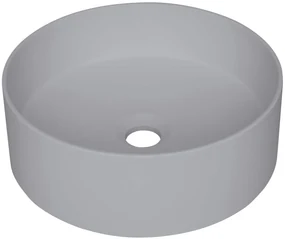 Deante Silia, granitové umývadlo na dosku 36x36x12,5 cm, šedá metalíza, DEA-CQS_SU4S