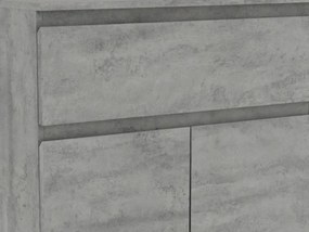 Skrinka so zásuvkou Carlos, šedý beton, 80 cm