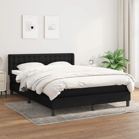 Boxspring posteľ s matracom čierny 140x190 cm látka 3130027